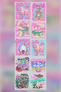 22x60 Gang Sheet - Neon Animal Sayings & Western - 1