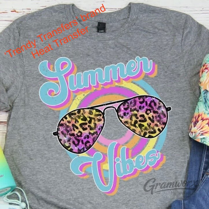 Summer Vibes Screen Print Transfer