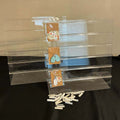 Acrylic Jewelry Display Easels – 6 Tier Countertop Card Holders – Set of 2