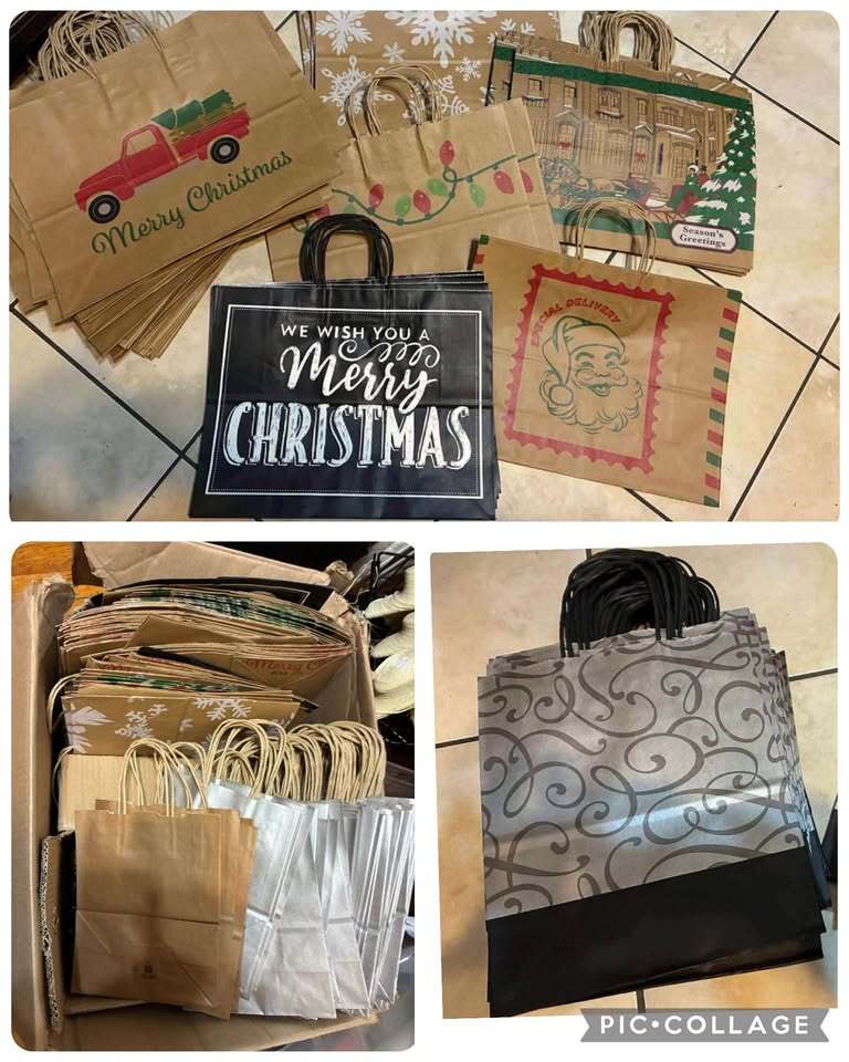 Paper Shopping Bags Bulk Lot – 180+ Heavyweight Retail & Holiday Bags – Unused