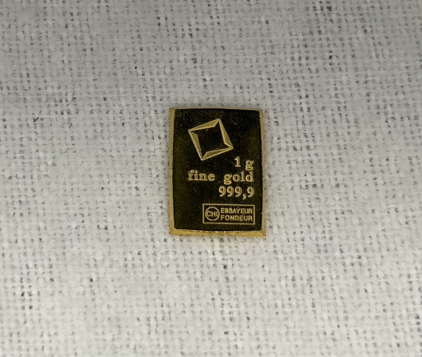 1 Gram Valcambi Suisse .9999 Fine Gold Bar CombiBar Segment 24K Gold