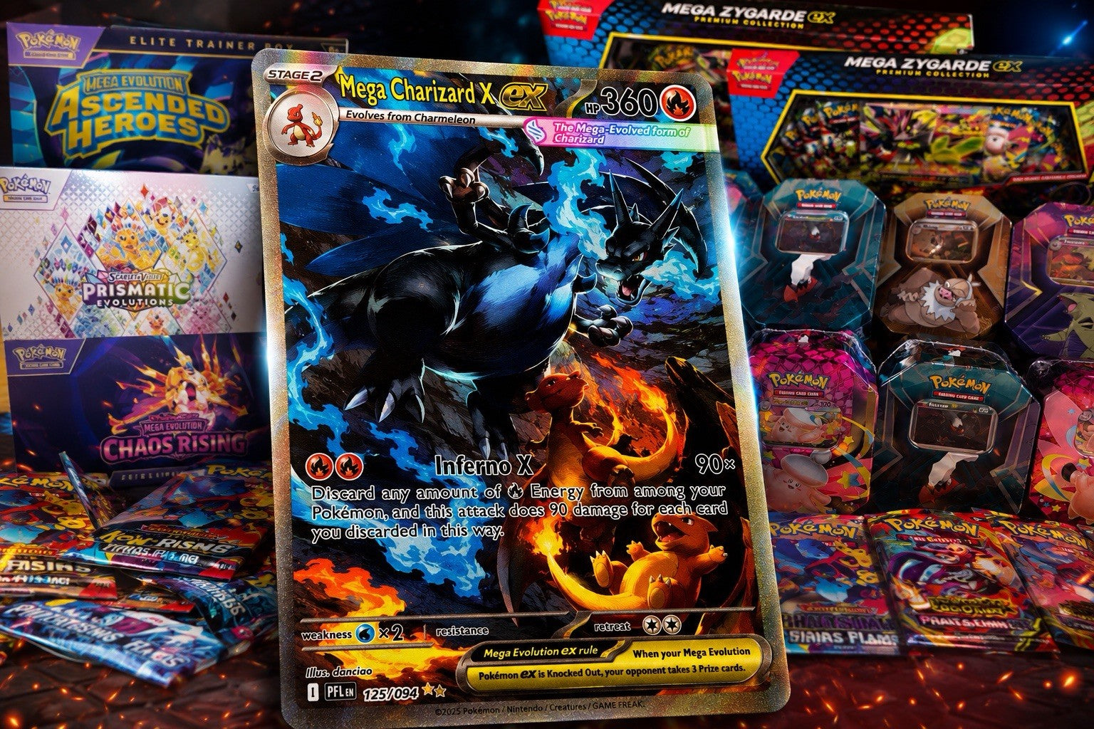 🔥 CHARIZARD X ex SIR #125/094! Pick Your Number! 100 Pokémon Mystery Boxes!