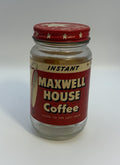 Vintage 1950s Maxwell House Instant Coffee Jar Red Star Lid Anchor Hocking
