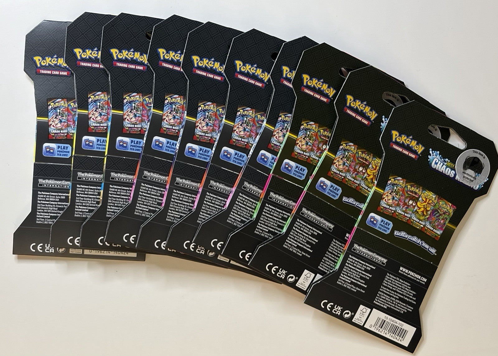 20x Pokémon TCG Mega Evolution Chaos Rising Sleeved Booster Packs