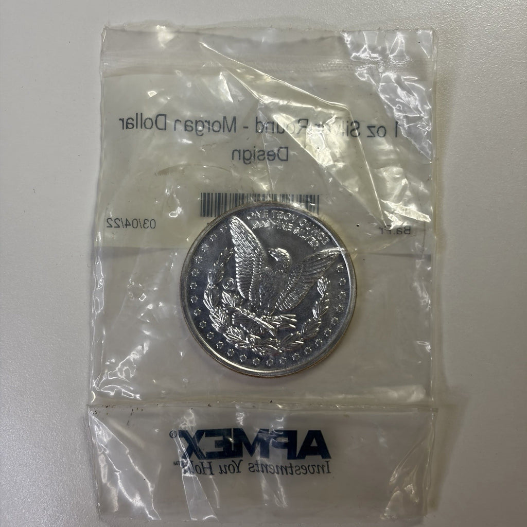1 oz .999 Fine Silver Round Morgan Dollar Design APMEX Sealed Bullion