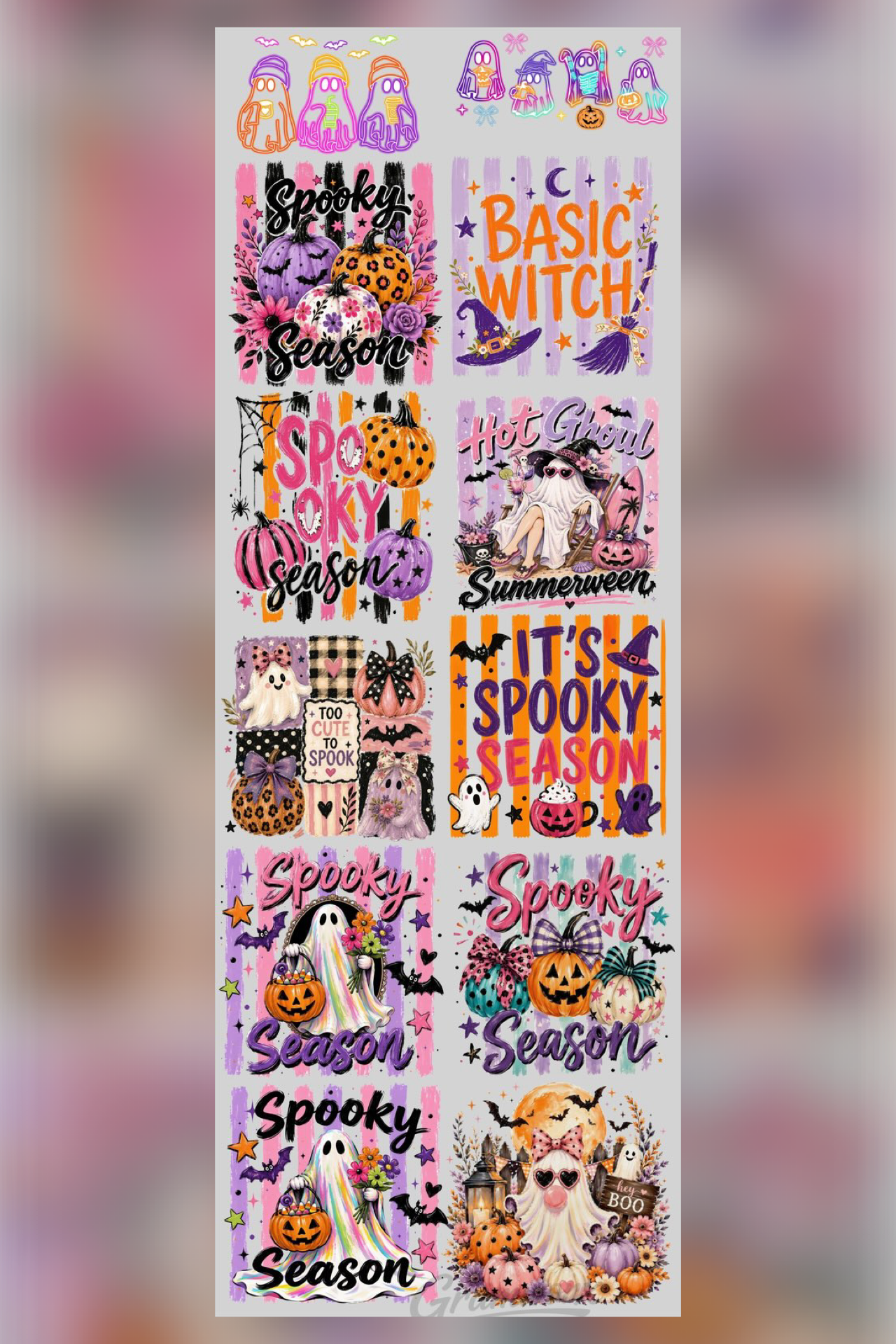 22x60 Gang Sheet - Halloween 3
