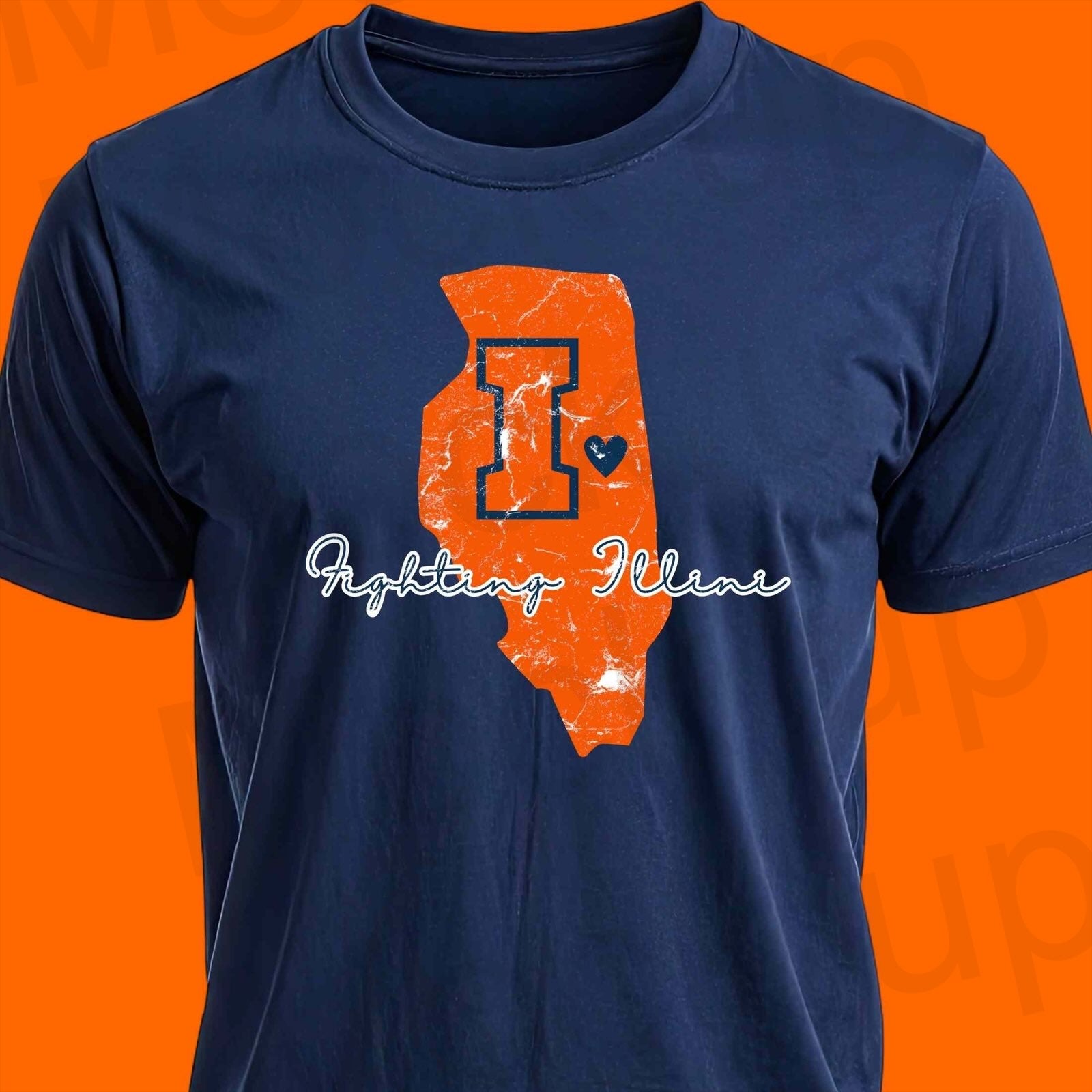 Fighting Illini - State Shape
