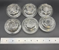 Vintage Anchor Hocking Apothecary Jar Lids Set of 6 Starburst 2.75in