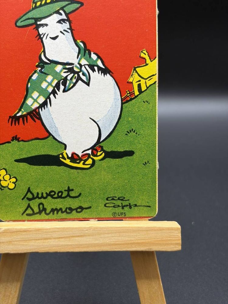 Vintage Al Capp Hugh Shmoo & Sweet Shmoo Character Cards Pair © UFS