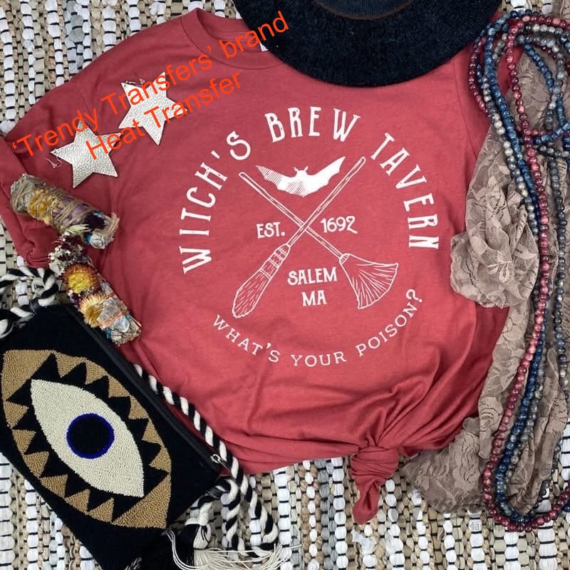 Witch's Brew Tavern - White Screen Print Transfer