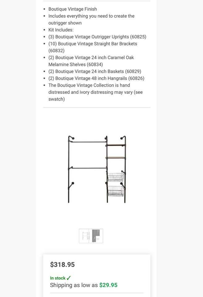 Boutique Vintage Full Outrigger Display System Kit #4 - Merchandising Package