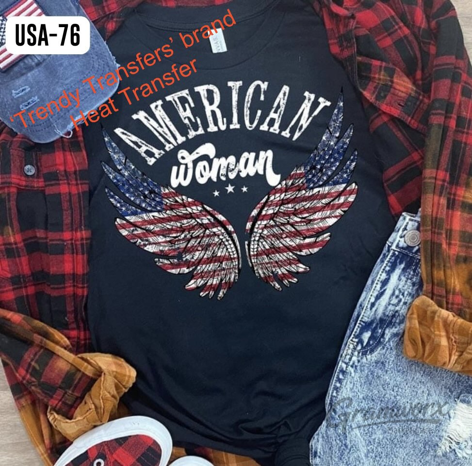 American Woman Screen Print Transfer