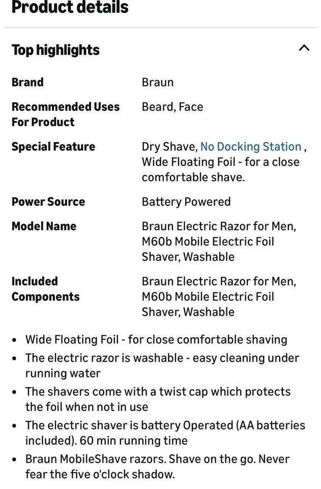 Braun Mobile Shaver