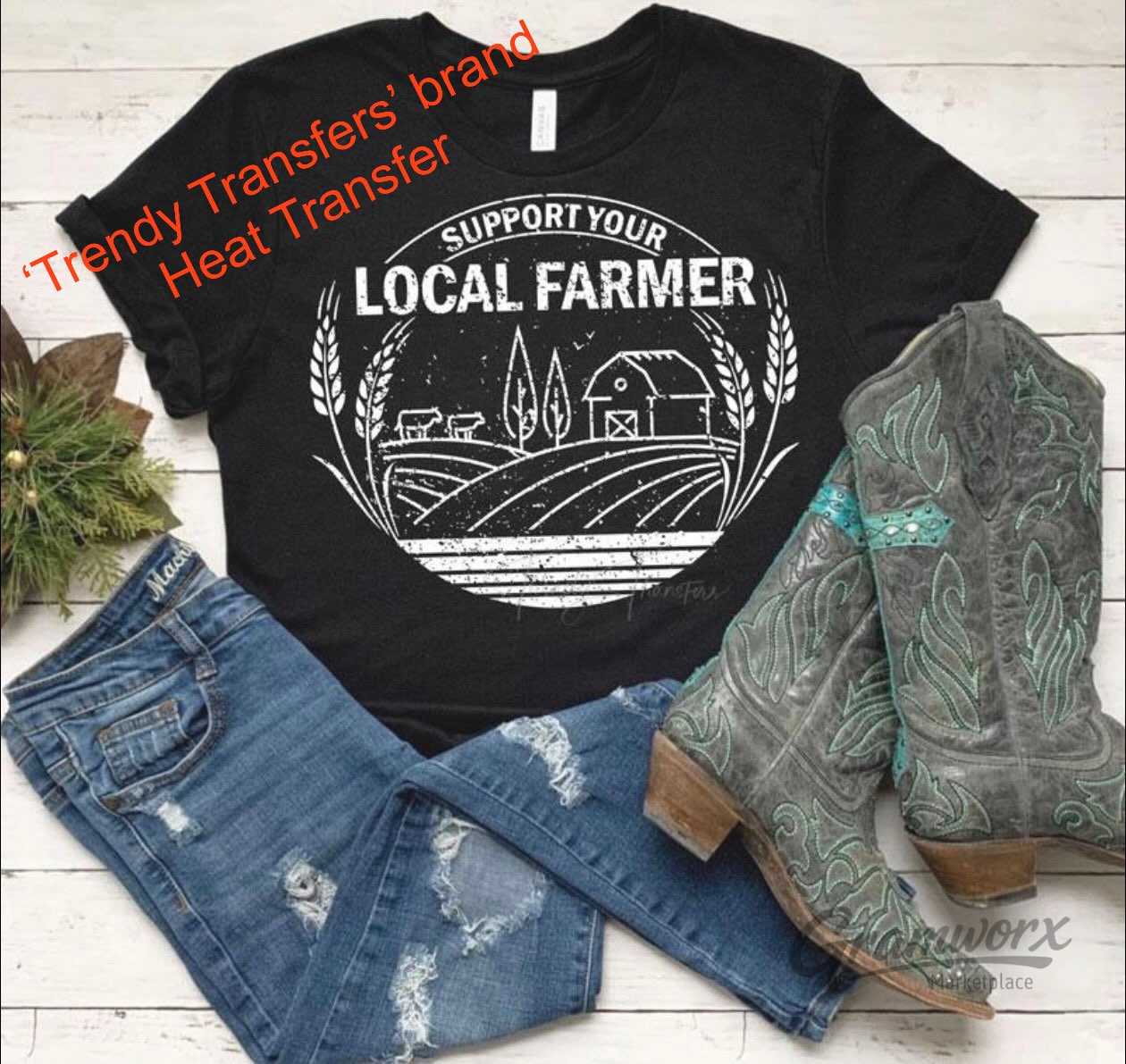 Support Your Local Farmer - General Screen Print Transfer