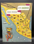1943 American Airlines Make Friends With Mexico 2nd Printing Travel Guide Map