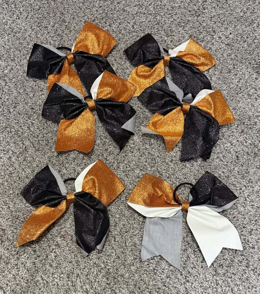 Orange & Black Bling Bows