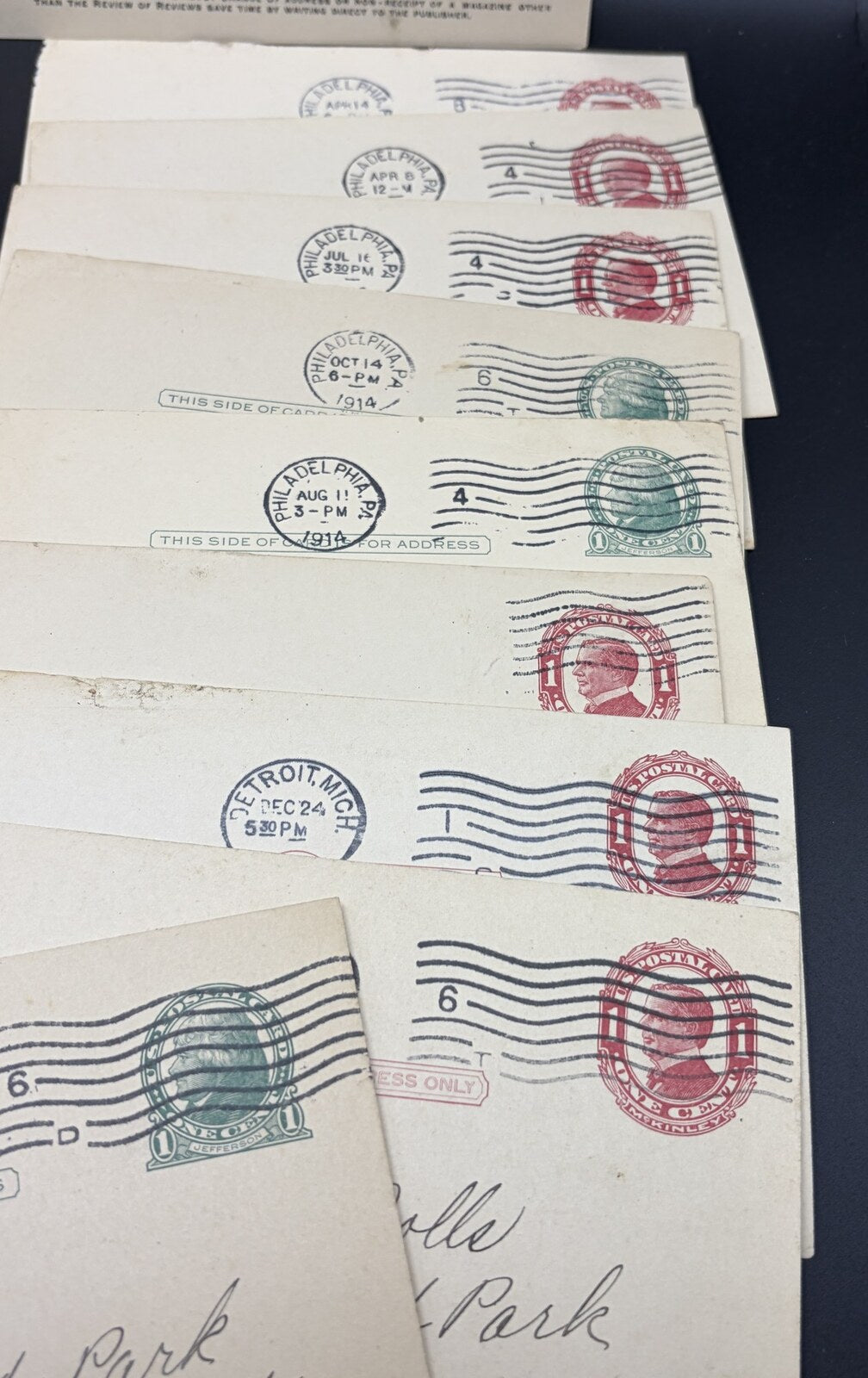 Antique Magazine Subscription Receipt Lot McClure Lippincott Ephemera