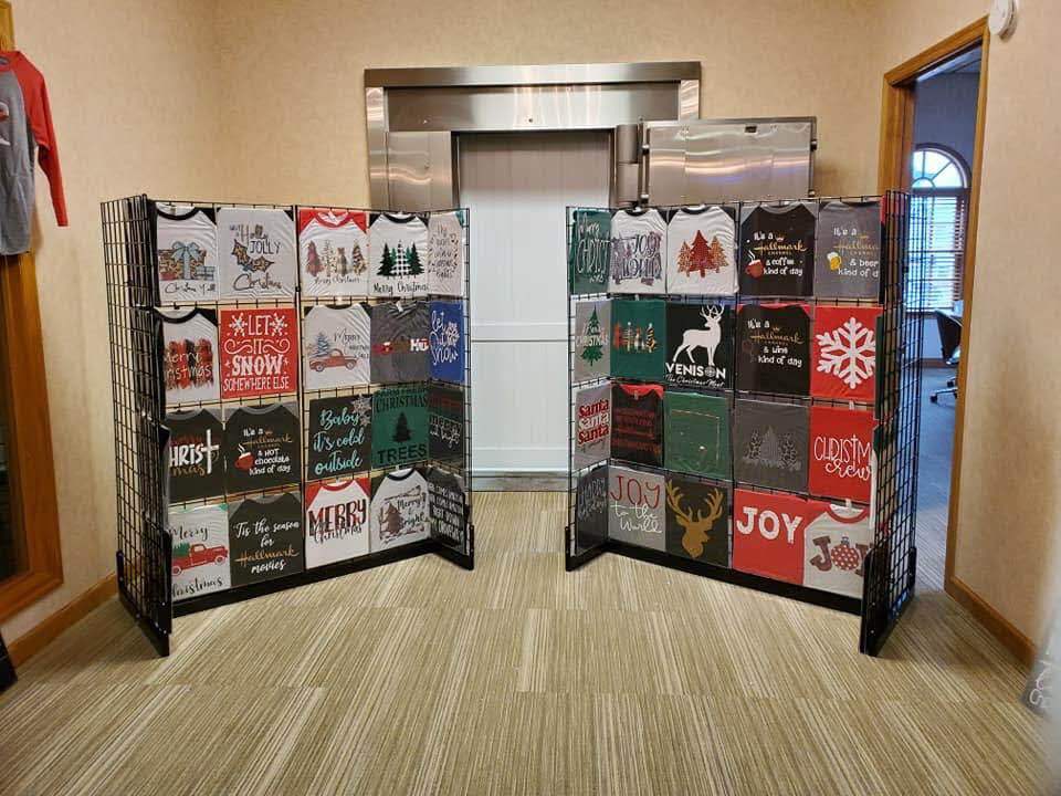 Acrylic T-Shirt Display Holders – Gridwall – Set of 8 Commercial Displays Lot, 2 Sets Available