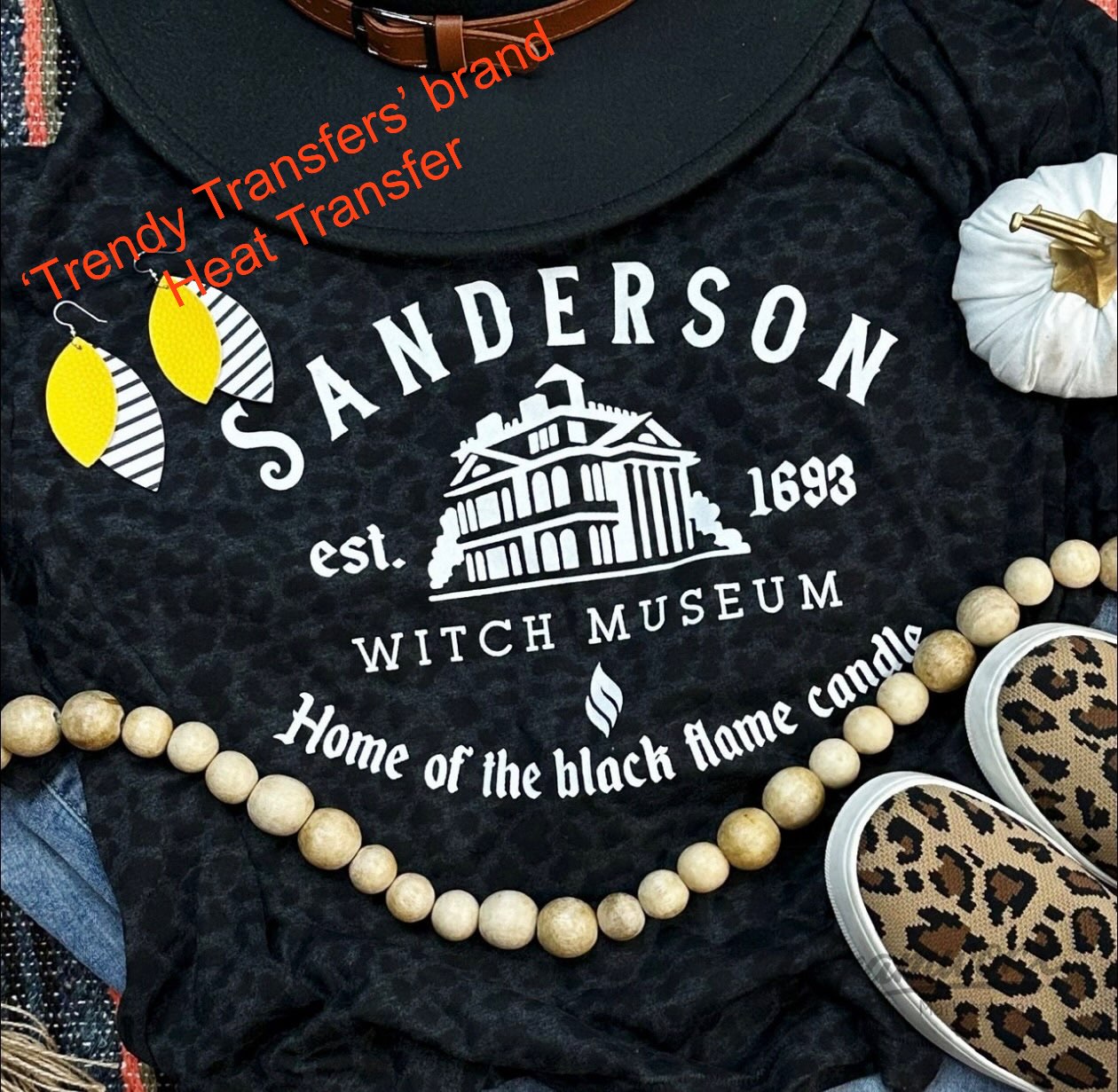 Sanderson Witch Museum - White Screen Print Transfer