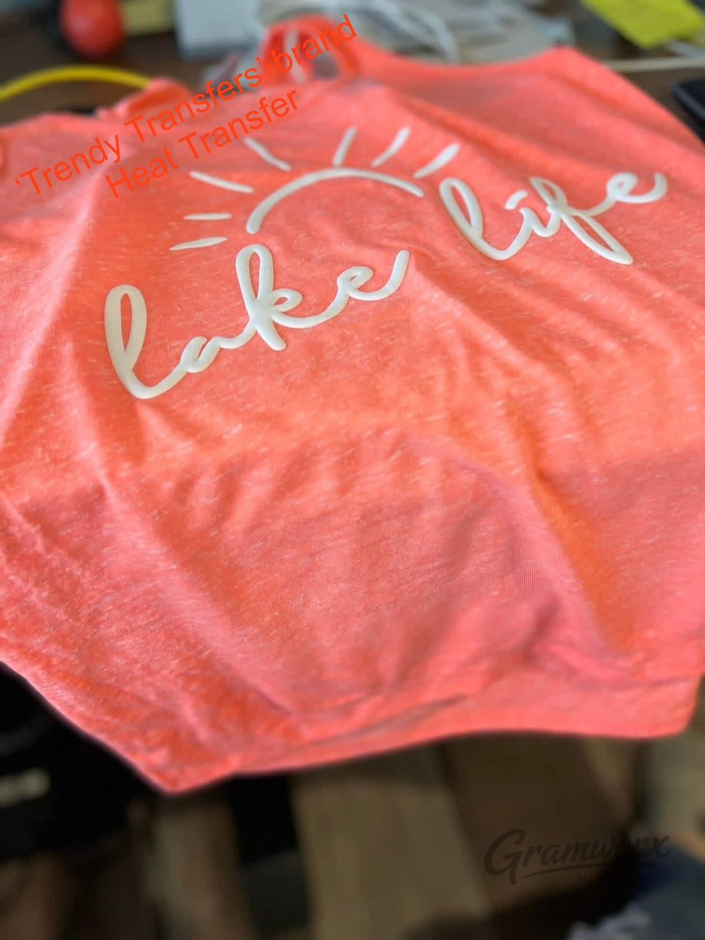 Lake Life Puff Screen Print Transfer