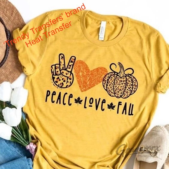 Peace Love Fall Screen Print Transfer