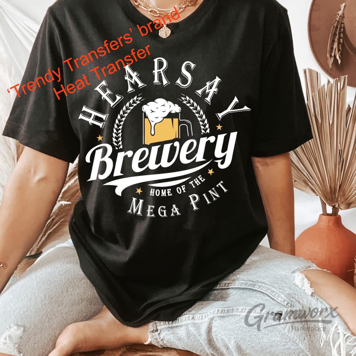 Hearsay Brewery Screen Print Transfer