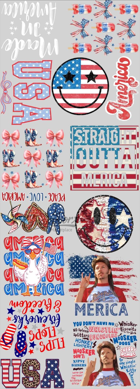 #3 – 4th of July DTF Gang Sheet – 22x60