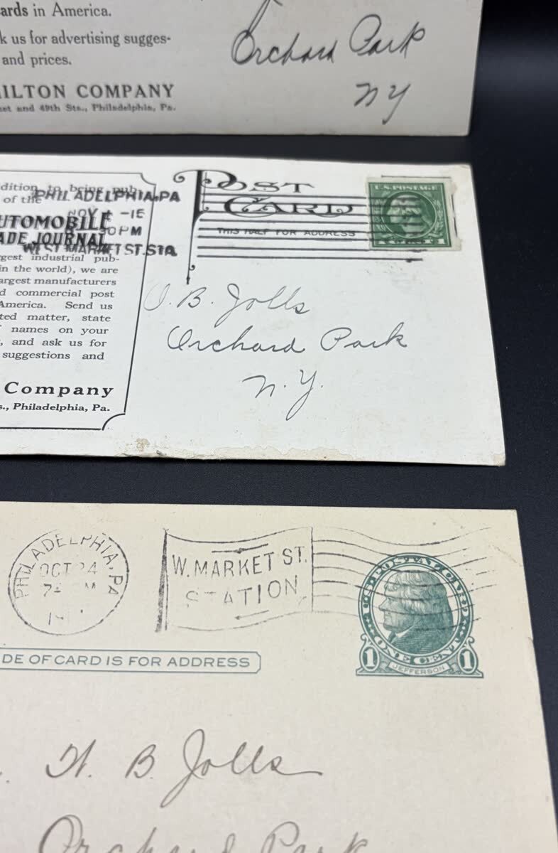 1911-1916 Chilton Automobile Trade Journal Advertising Postcards Lot of 3