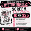 Pick Your Category Mystery Mix Bundle - Screen Print Transfers • 10 for $25