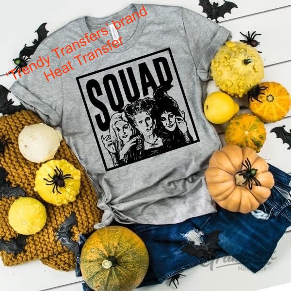 Squad - Black Screen Print Transfer