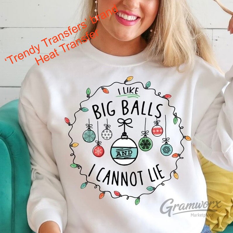 I Like Big Balls And I Cannot Lie Screen Print Transfer