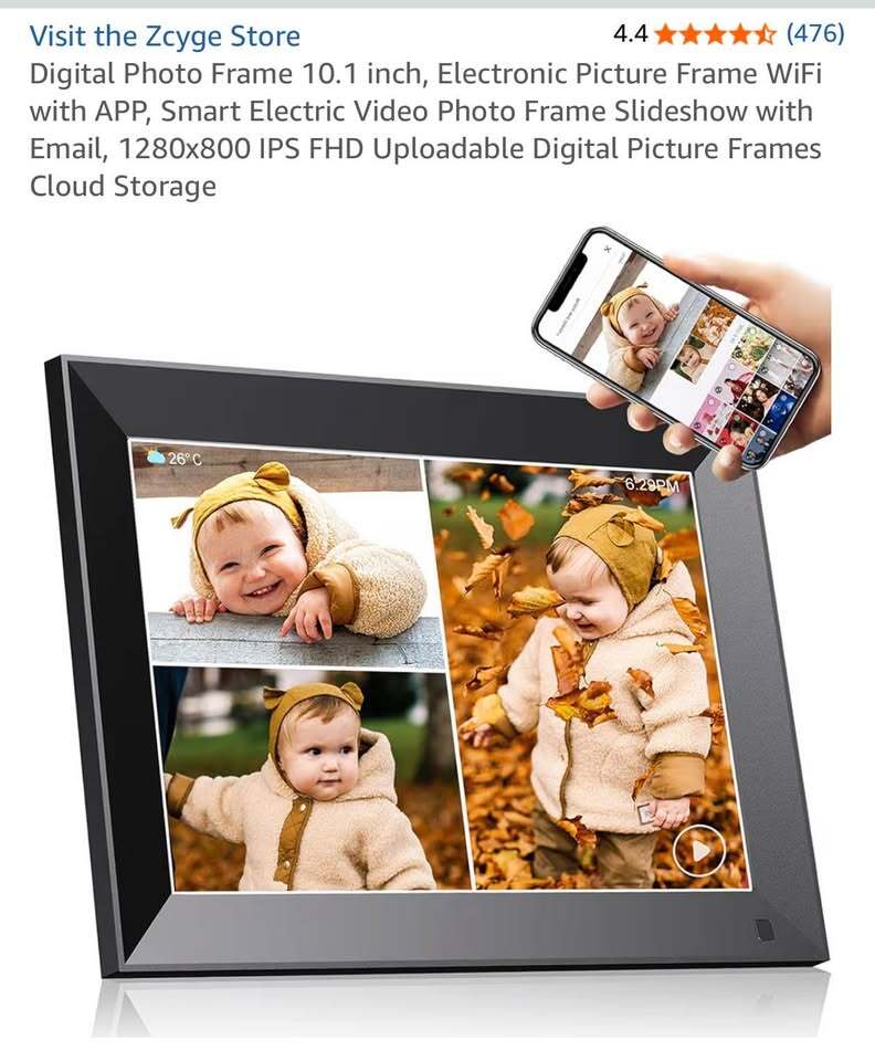 10.1” WiFi Digital Photo Frame – Smart App Sharing – HD Display