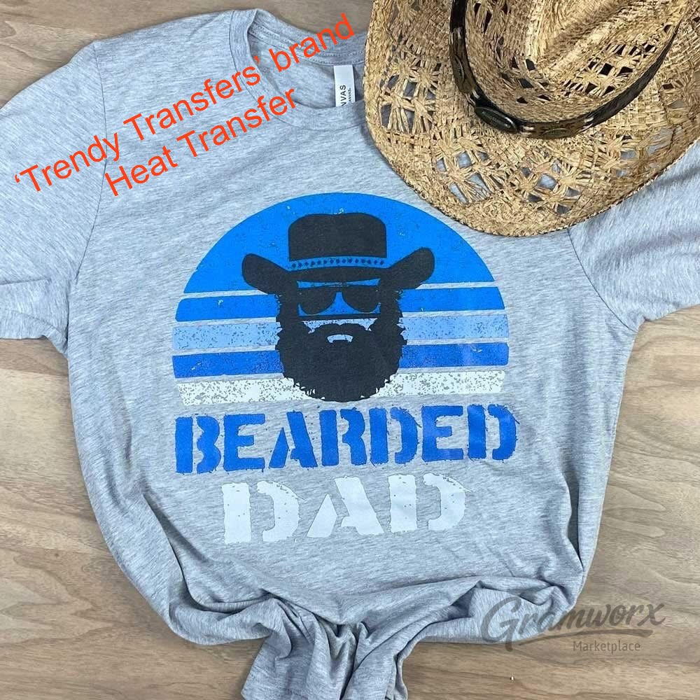 Bearded Dad Screen Print Transfer
