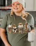 Country Christmas Lattes Screen Print Transfer