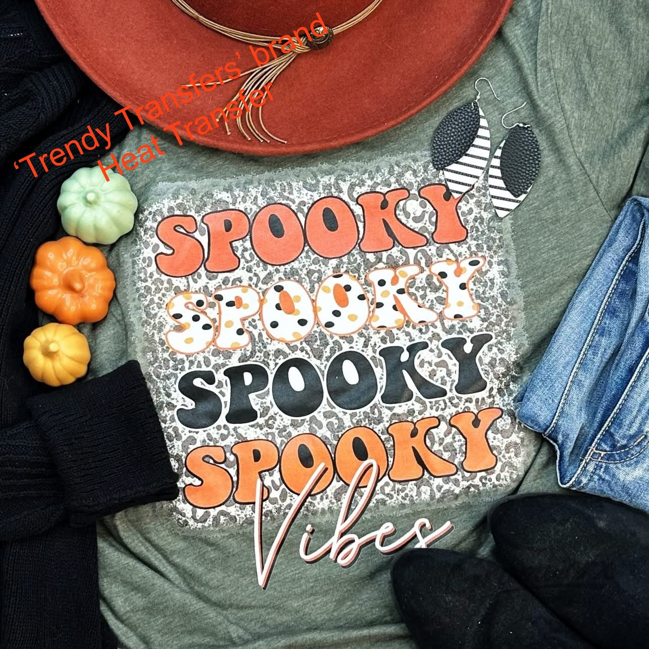 Spooky Vibes Screen Print Transfer