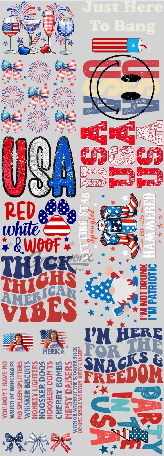 #6 – 4th of July DTF Gang Sheet – 22x60