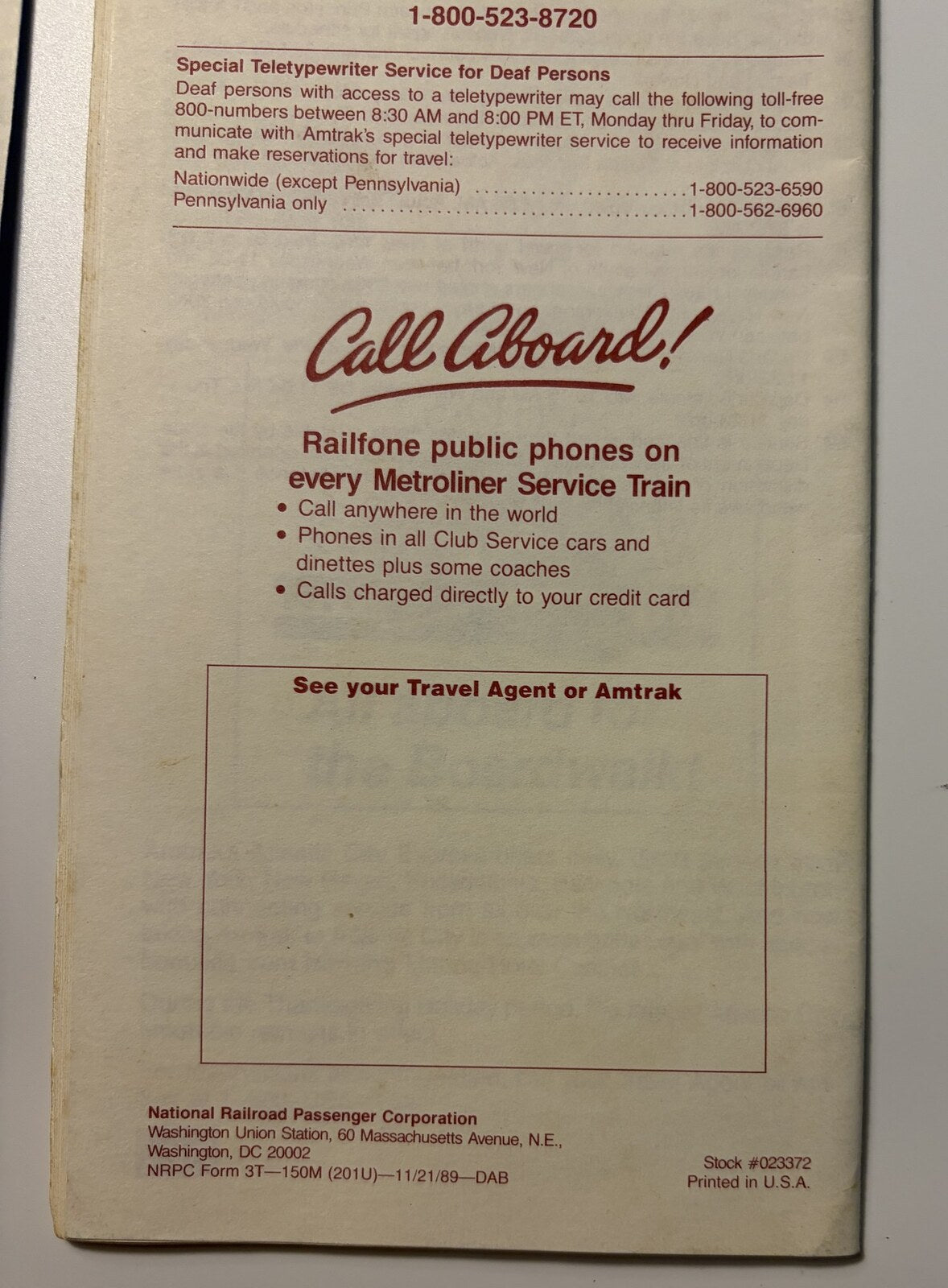 Amtrak 1989-1990 Timetables Lot of 6 NY Canada Gulf Breeze Thanksgiving