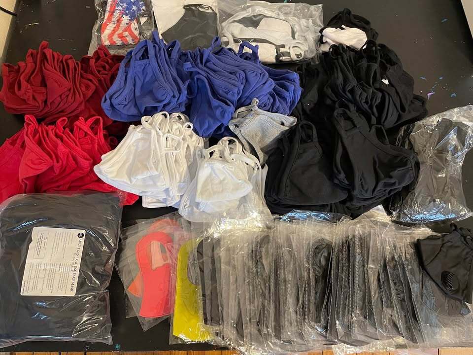 Over 200 Masks, adult & kids - mostly blank- some decorated