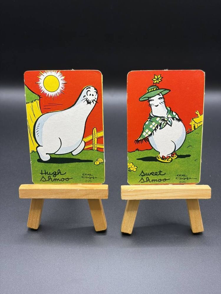 Vintage Al Capp Hugh Shmoo & Sweet Shmoo Character Cards Pair © UFS