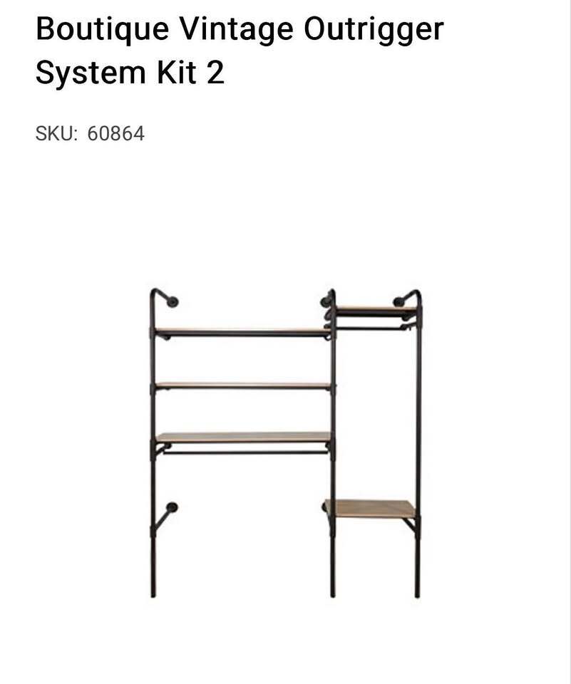 Boutique Vintage Full Outrigger Display System Kit #2 – Shelf-Heavy Retail Package
