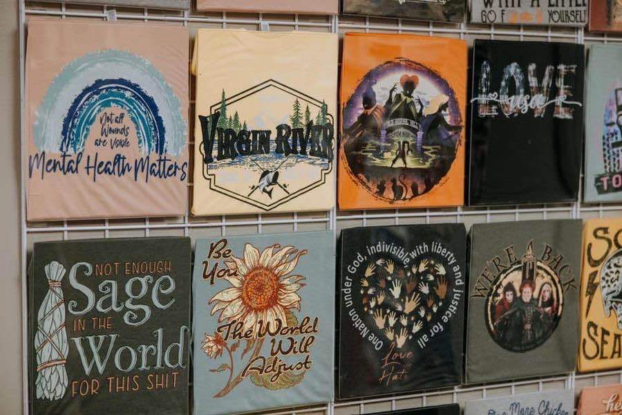 Acrylic T-Shirt Display Holders – Gridwall – Set of 8 Commercial Displays Lot, 2 Sets Available