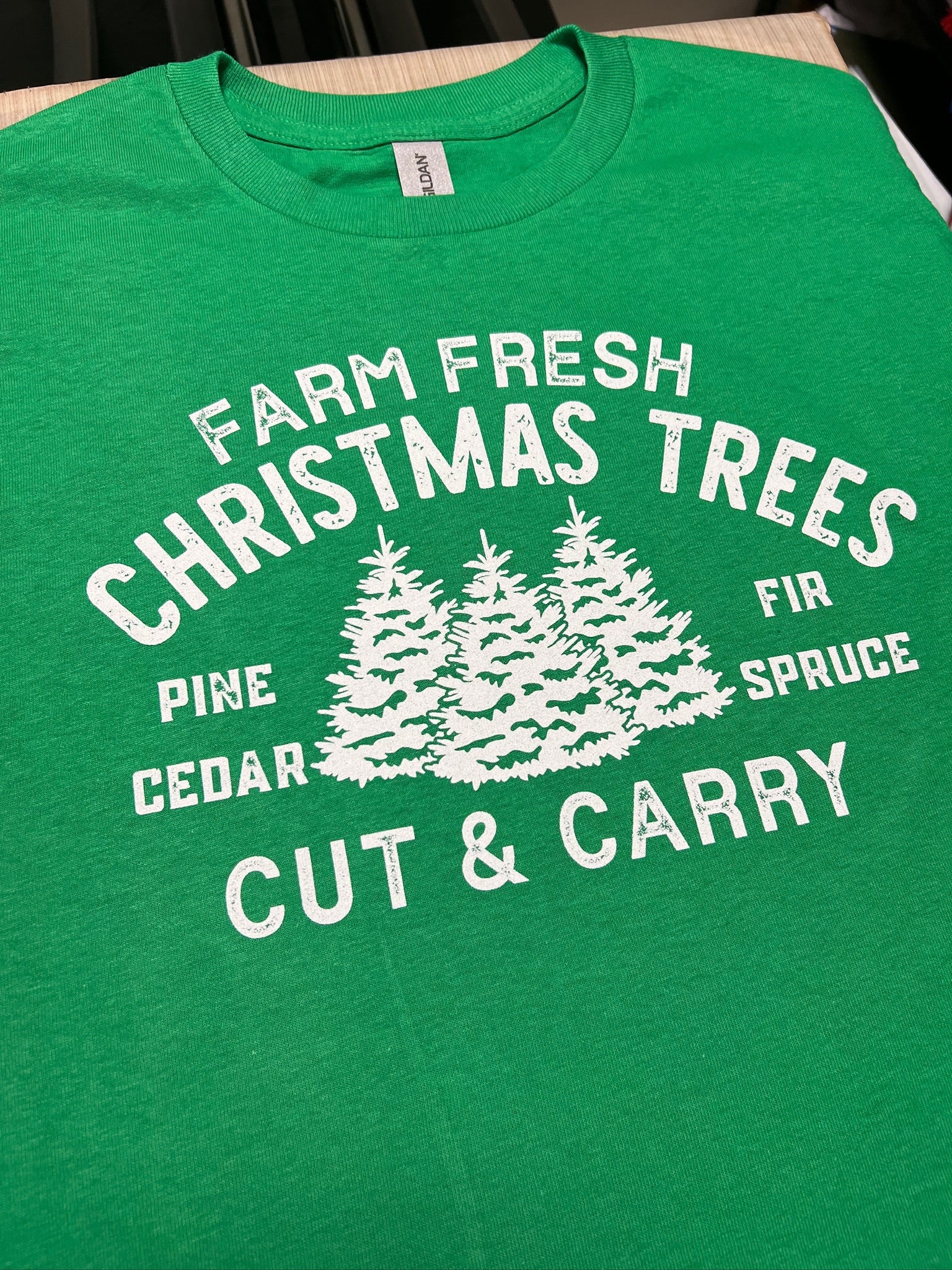 Farm Fresh Christmas Trees Screen Print Transfer