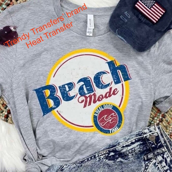 Beach Mode - Miller Lite - Screen Print Transfer