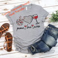 Peace Love Wine Screen Print Transfer