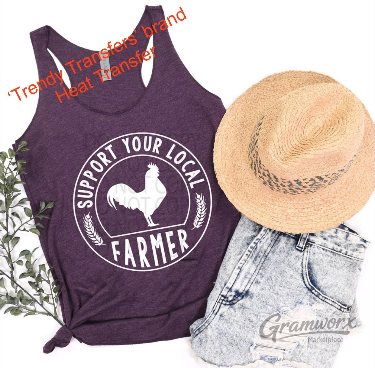 Support Your Local Farmer - Chicken Screen Print Transfer