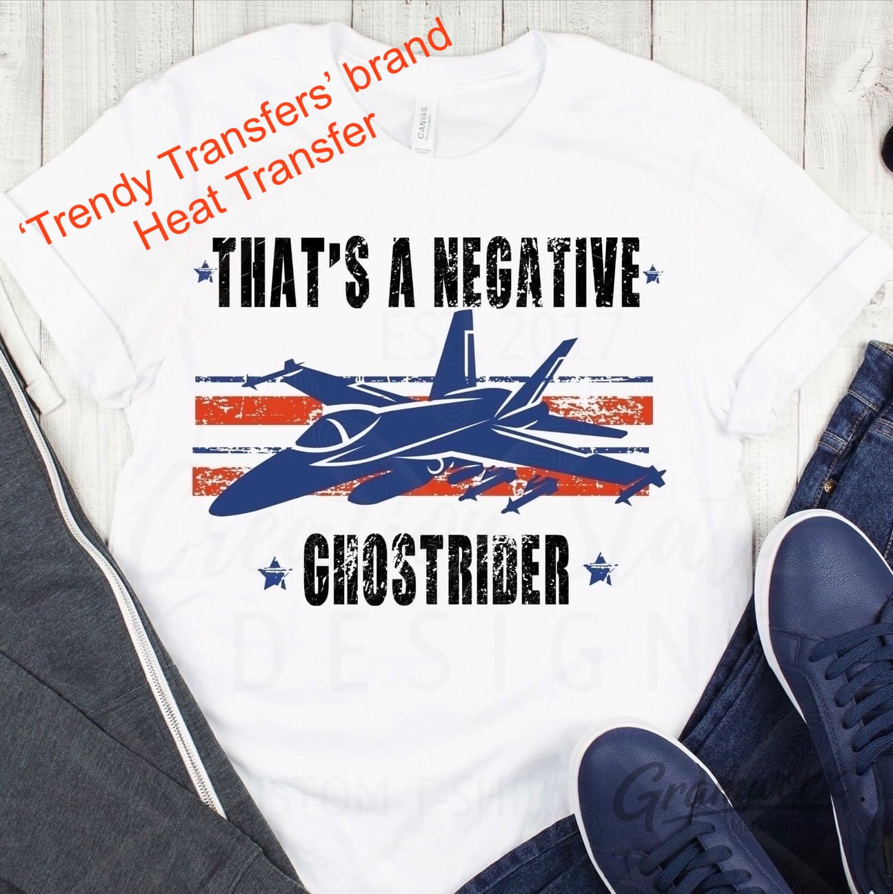 That's A Negative Ghost Rider Screen Print Transfer