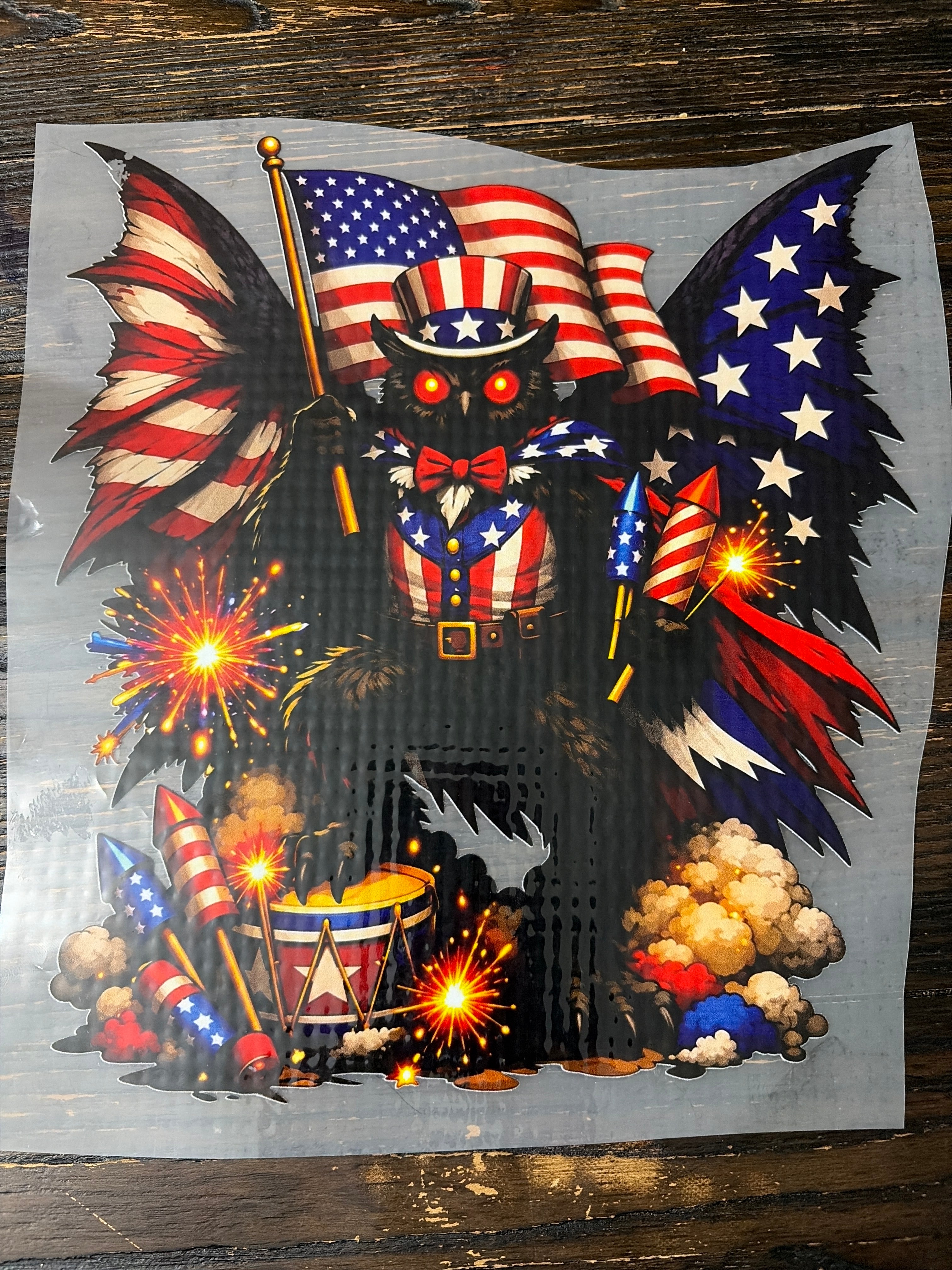 Mothman Patriotic DTF Transfer