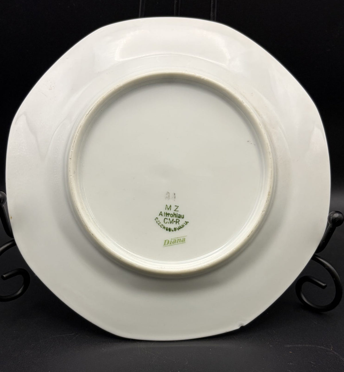 Vintage MZ Altrohlau Diana Czechoslovakia 6in Flower Basket Porcelain Plate