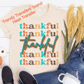 Thankful Repeated Screen Print Transfer