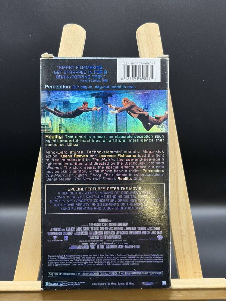 1999 The Matrix Collector's Edition VHS Keanu Reeves Warner Home Video Sci-Fi